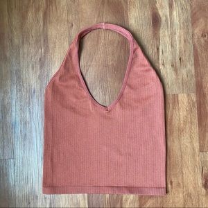 UO NWOT rust halter top